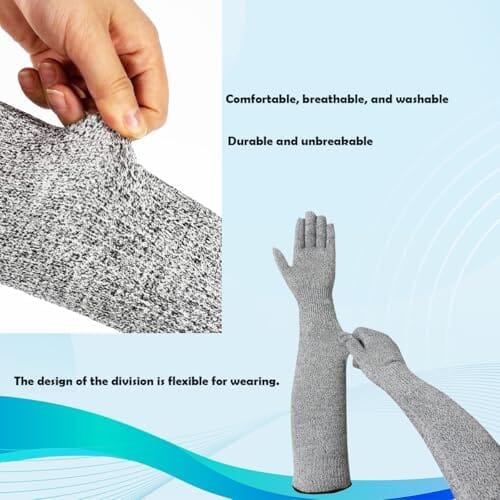 Cat Grooming Gloves Kevlar Extended Arm Protection