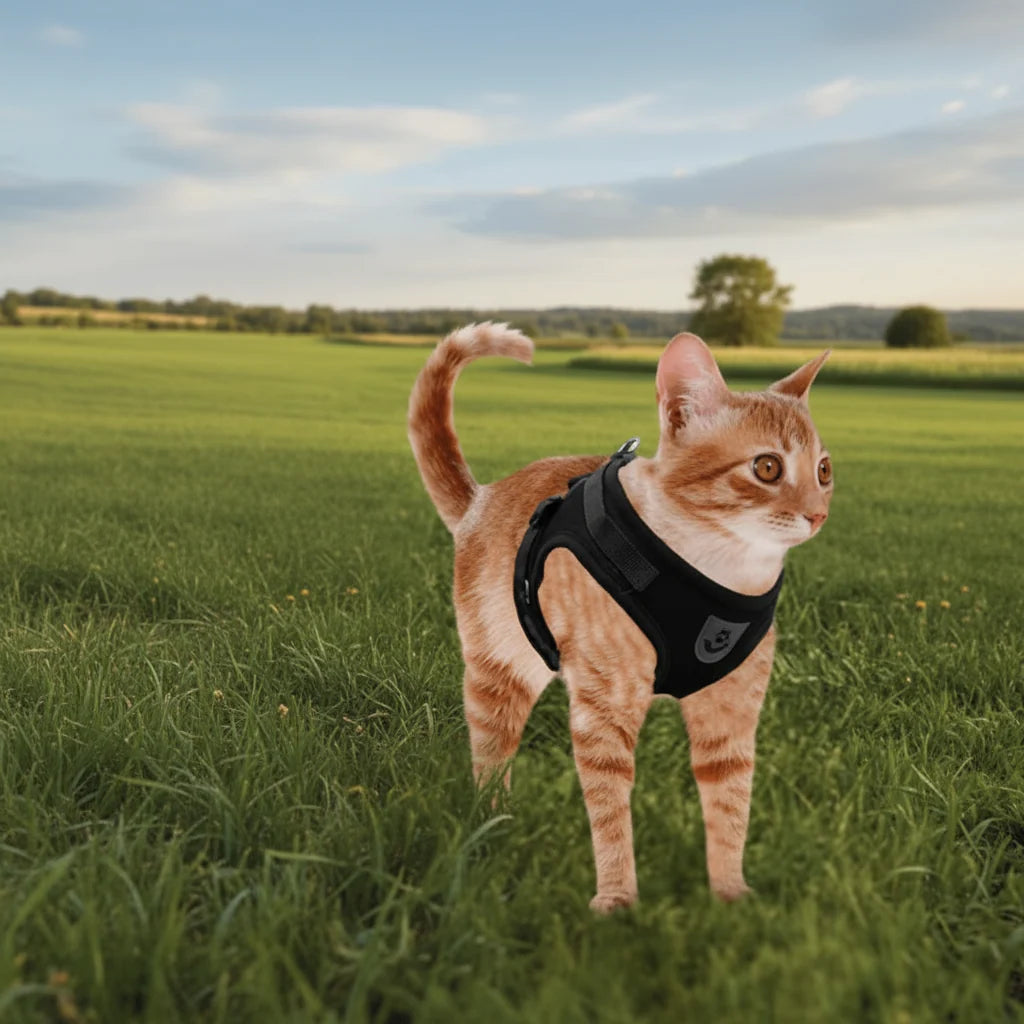 Cat Harness Adjustable Reflective With Leash Included
