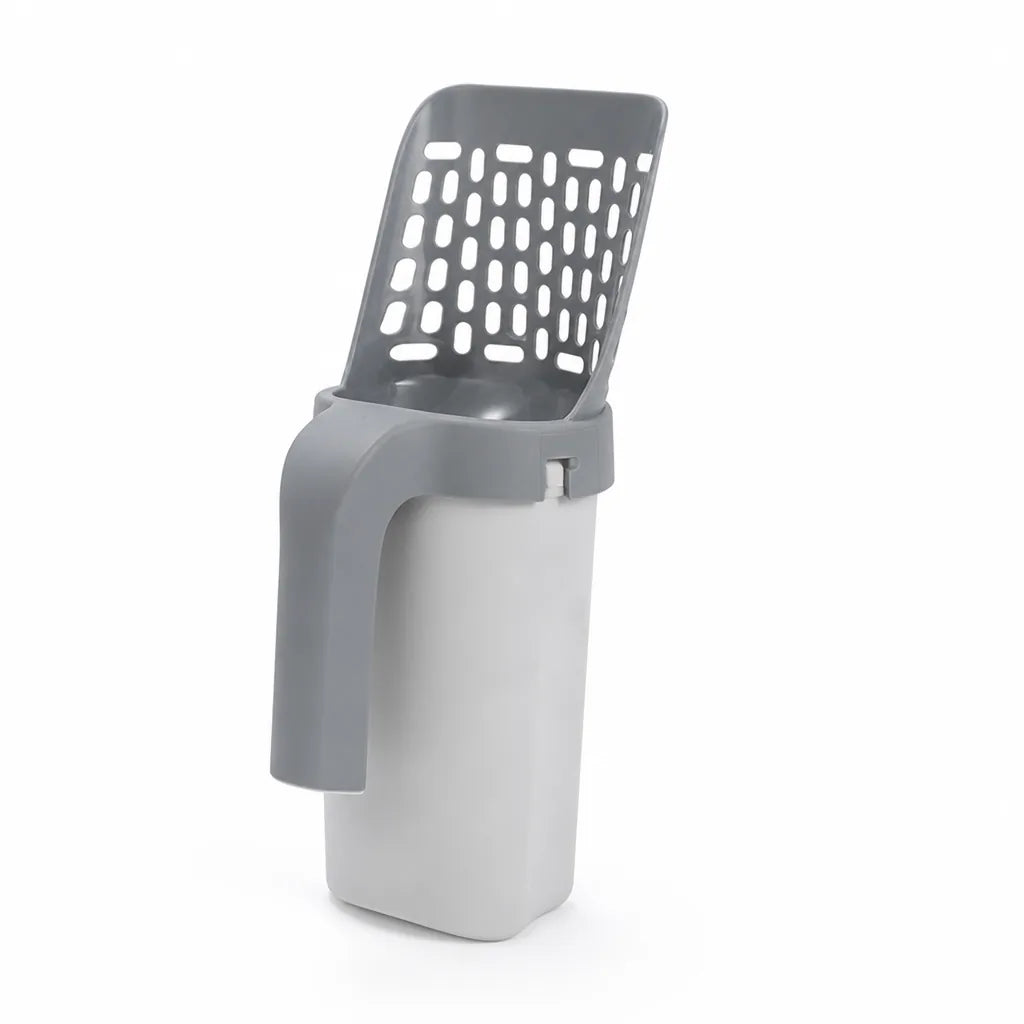 Cat Litter Scoop Integrated Waste Container Perforated Head