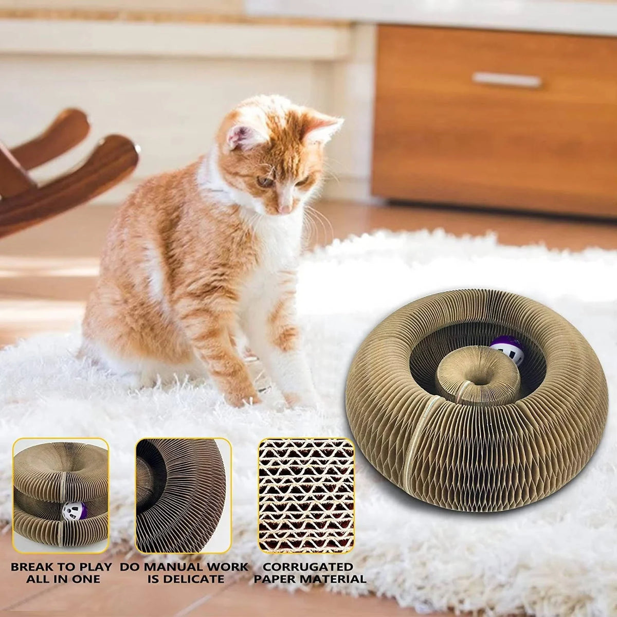 Cat Scratcher Magnetic Modular Panels & Enclosed Ball Track
