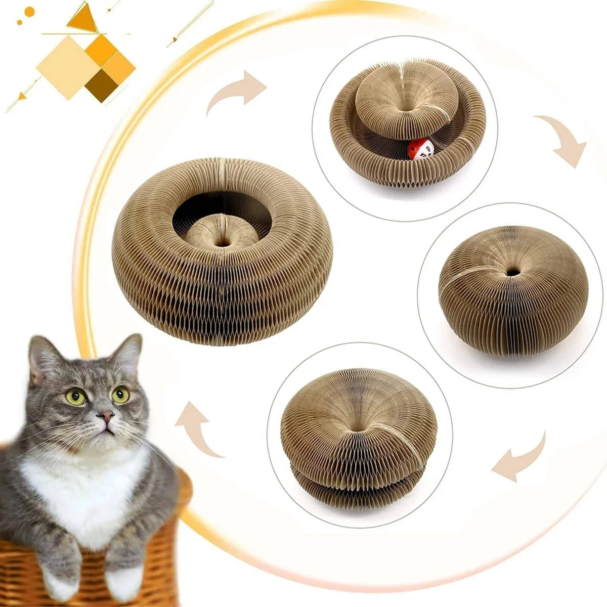 Cat Scratcher Magnetic Modular Panels & Enclosed Ball Track