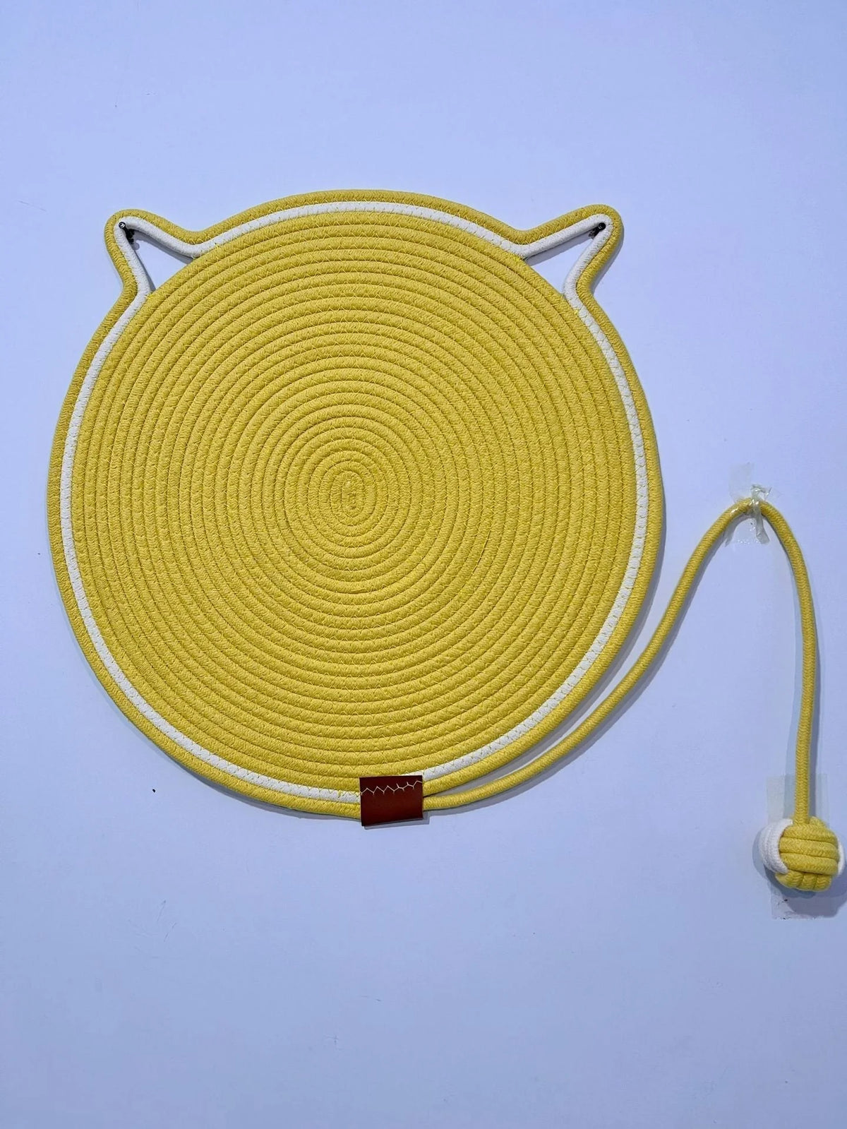 Cat Scratching Mat Natural Sisal Reversible With Dangling Toy