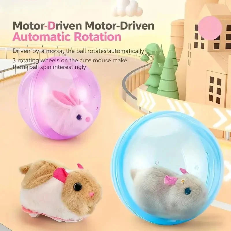 Cat Toy Ball Self-Rolling Obstacle Avoidance Plush Prey Inside
