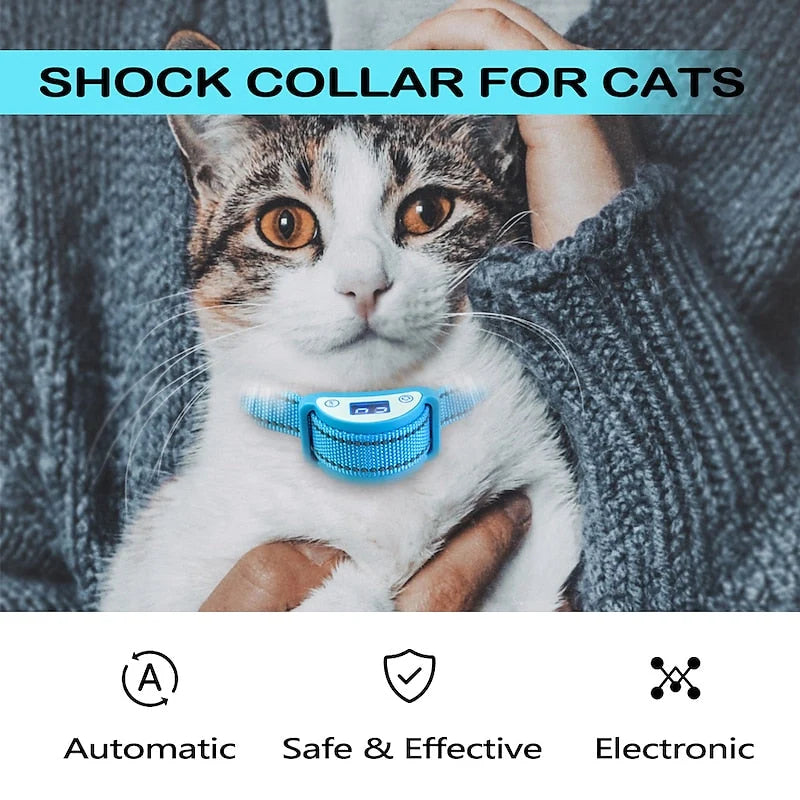 Cat Training Collar Sound Vibration & Shock Modes