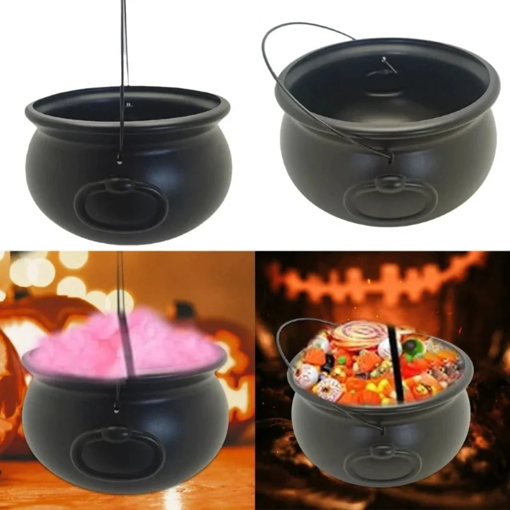 Cauldron Candy Holder & Decoration Cast-Iron Texture