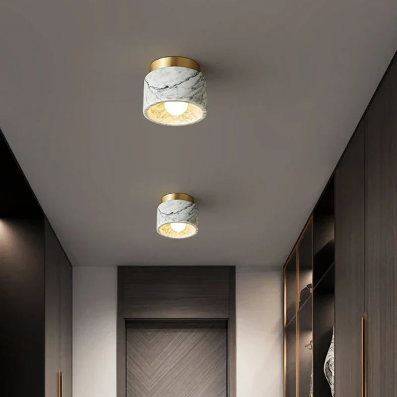 Ceiling Downlight Directional Beam Stone-Finish Surface-Mount Two Sizes