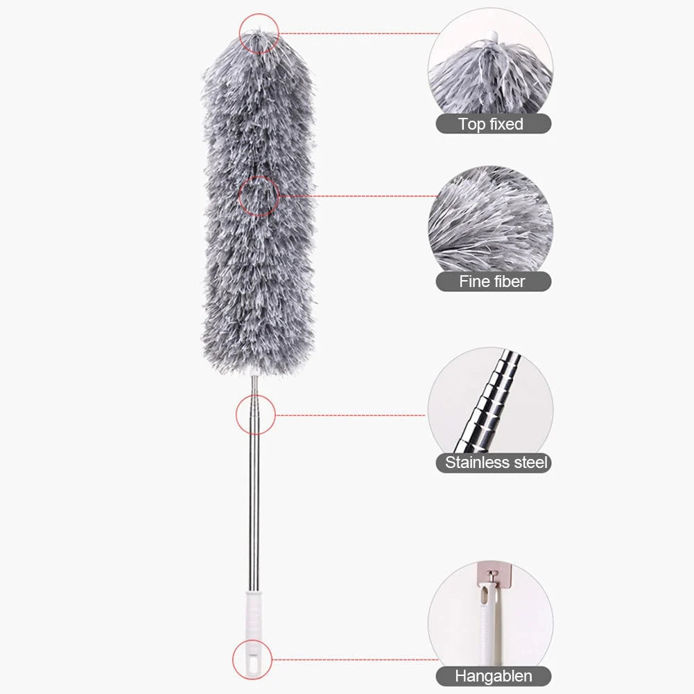 Ceiling Duster Telescopic Pole Bendable & Washable Microfiber Head