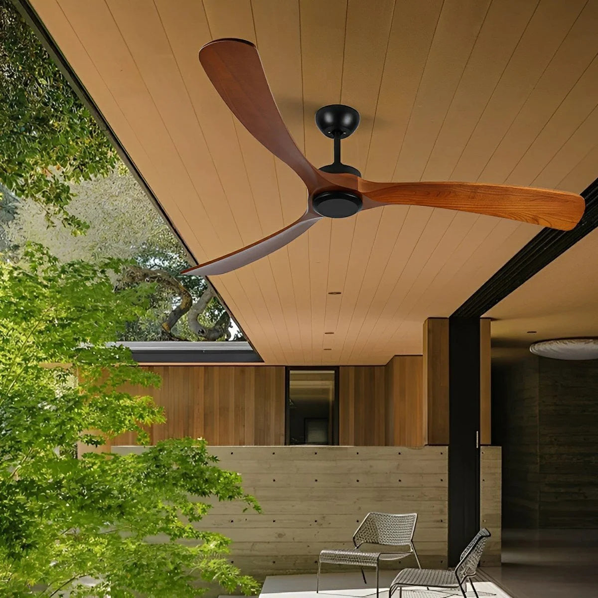 Ceiling Fan IP65 Moisture-Resistant Reversible Airflow Remote Control