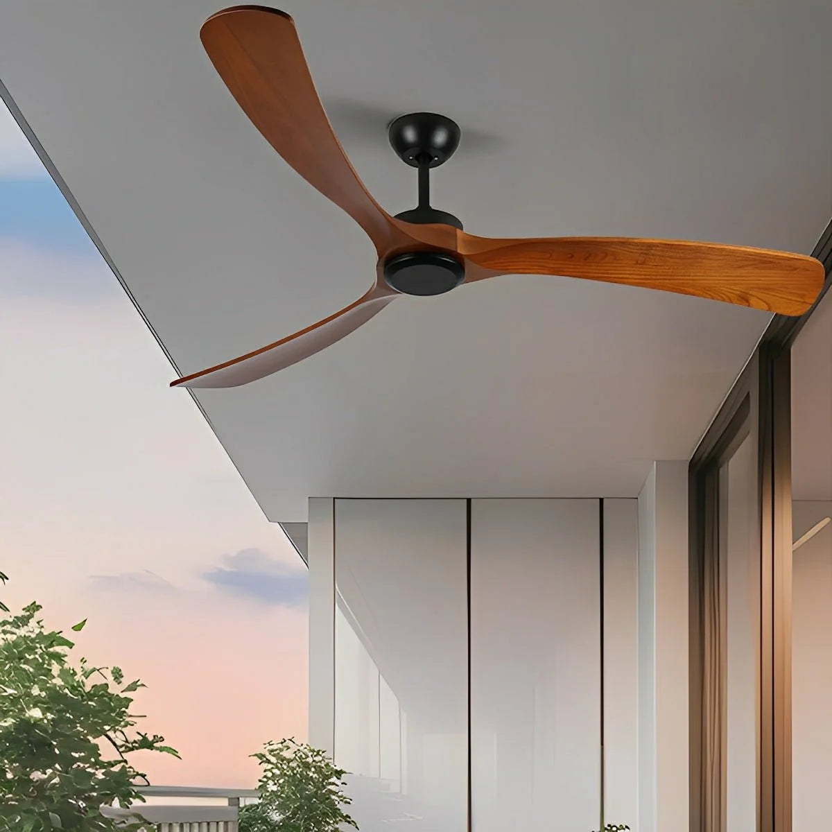 Ceiling Fan IP65 Moisture-Resistant Reversible Airflow Remote Control