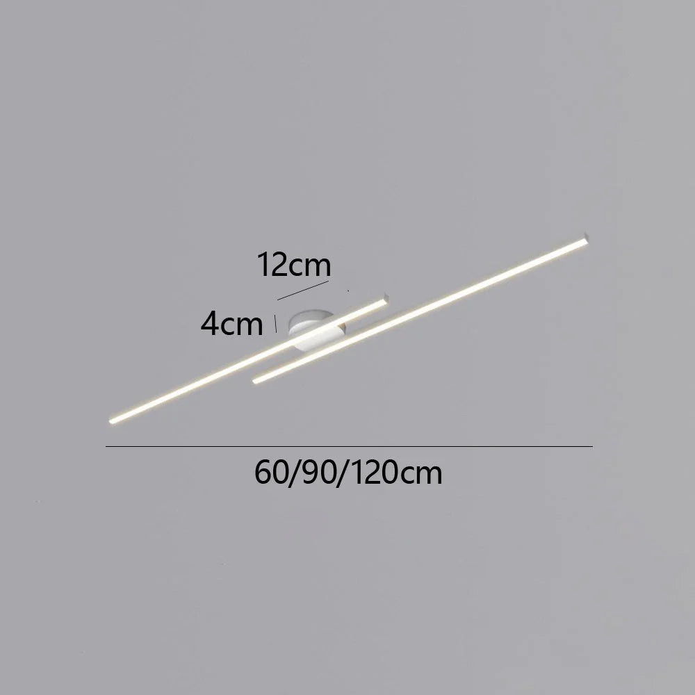 Ceiling Light Double LED Strips Semi-Flush Mount