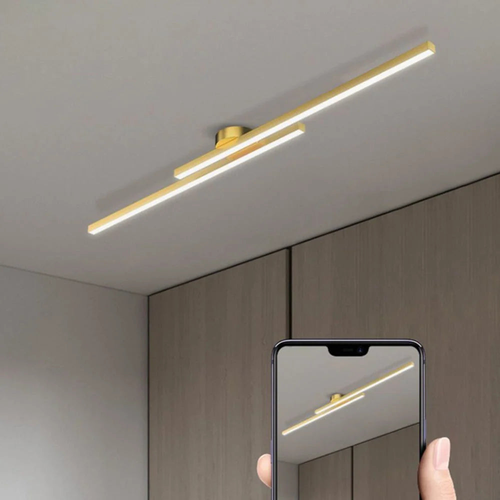 Ceiling Light Double LED Strips Semi-Flush Mount