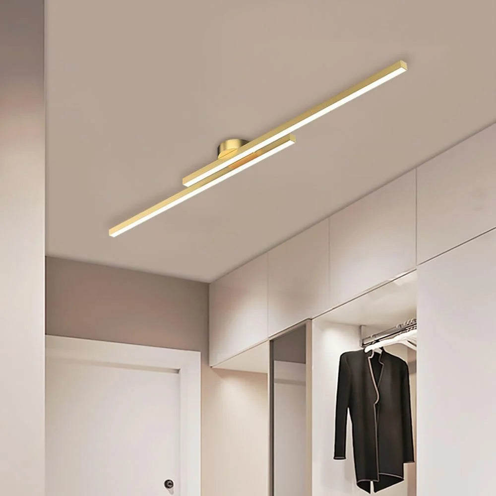 Ceiling Light Double LED Strips Semi-Flush Mount