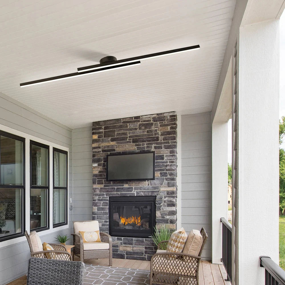 Ceiling Light Double LED Strips Semi-Flush Mount