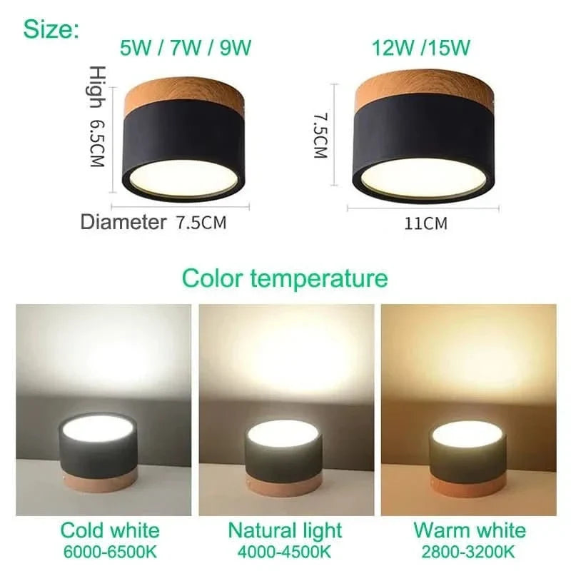 Ceiling Light LED Dimmable Three Color Temperatures
