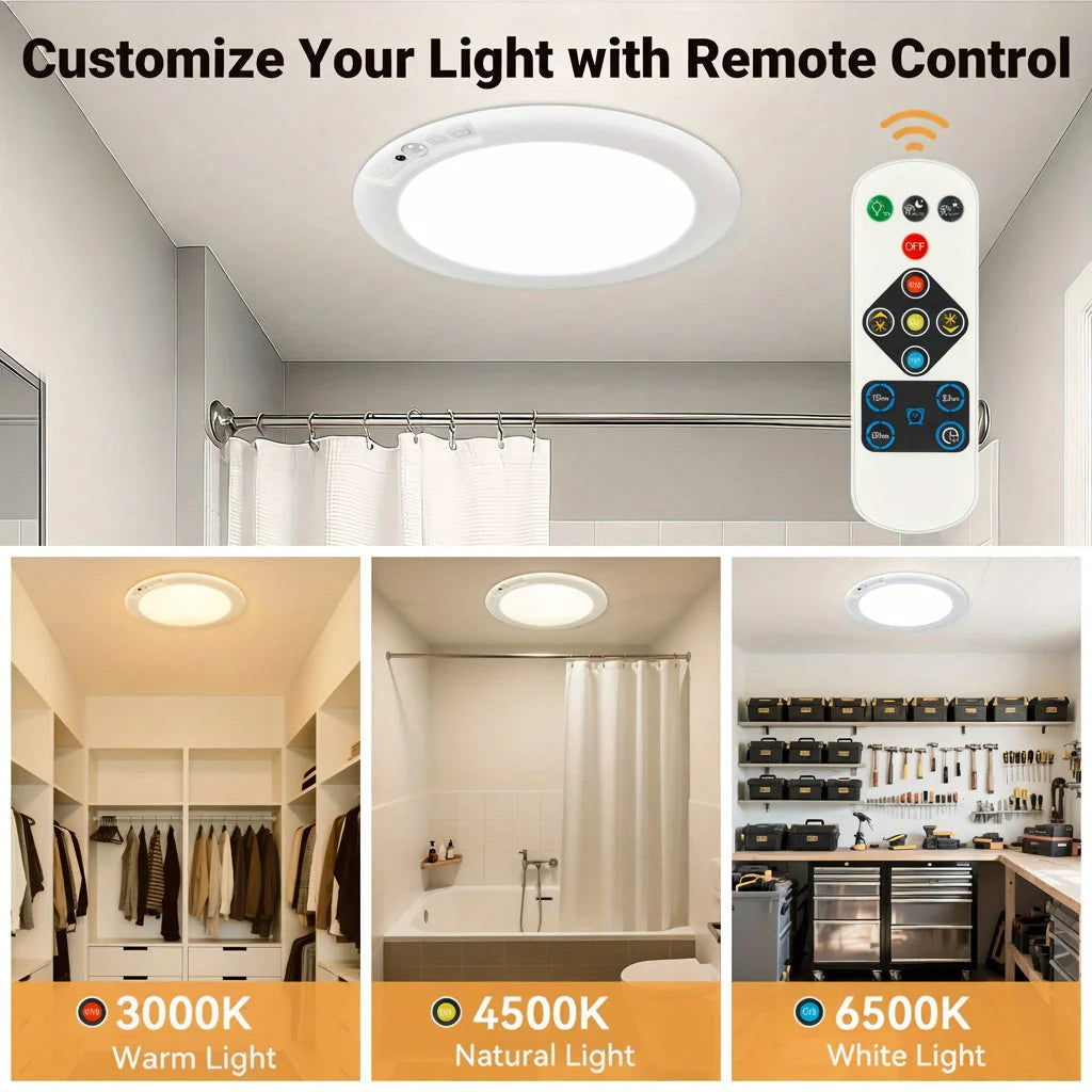 Ceiling Light Motion Sensor Adhesive & Magnetic Mount