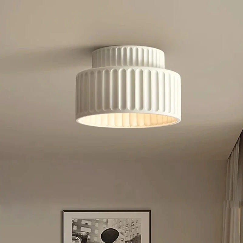 Ceiling Light Sculptural Ripple Diffuser Warm White