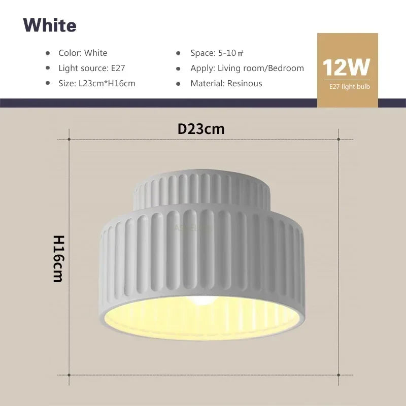 Ceiling Light Sculptural Ripple Diffuser Warm White