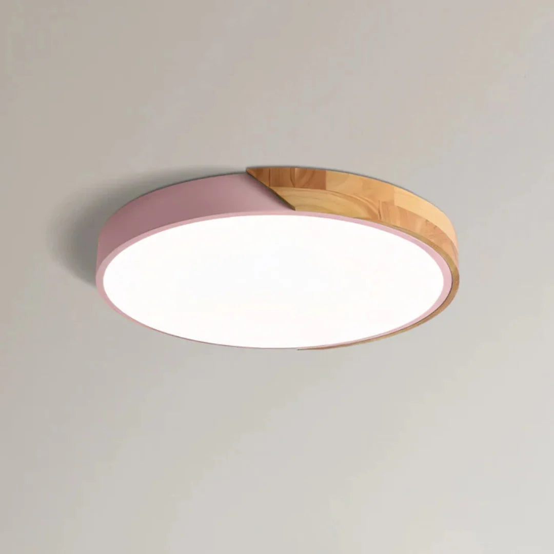 Ceiling Light Timber Ring Flush Mount Integrated LED