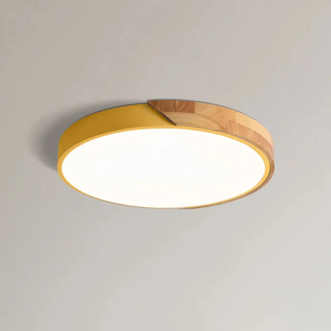 Ceiling Light Timber Ring Flush Mount Integrated LED