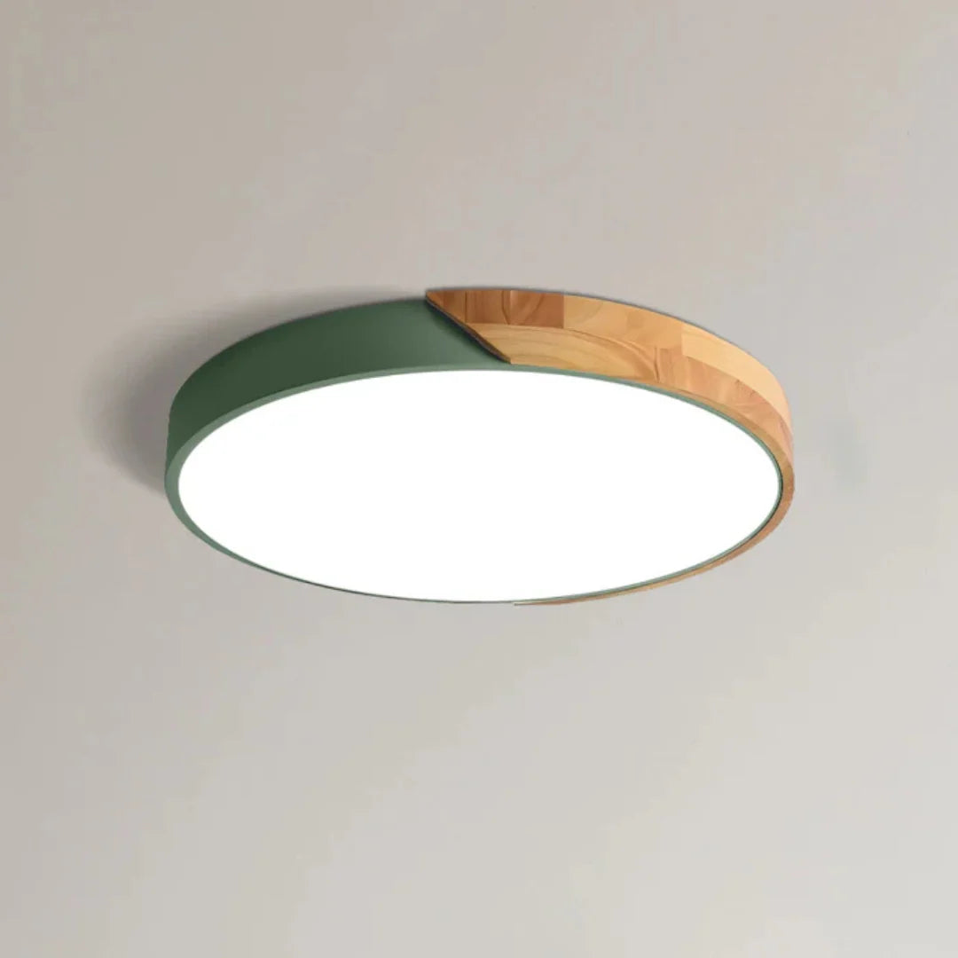 Ceiling Light Timber Ring Flush Mount Integrated LED