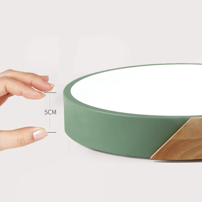 Ceiling Light Timber Ring Flush Mount Integrated LED