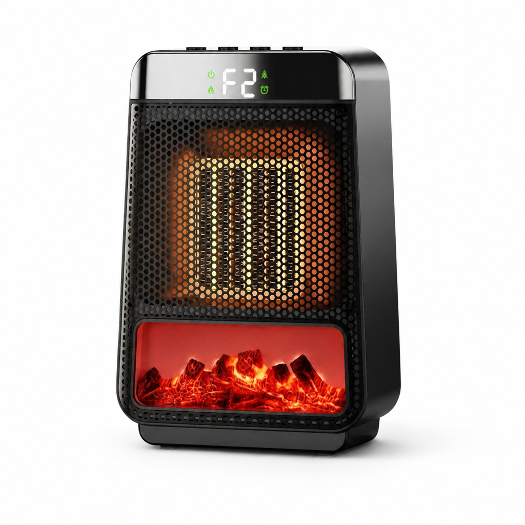 Ceramic Fan Heater With Flame Effect