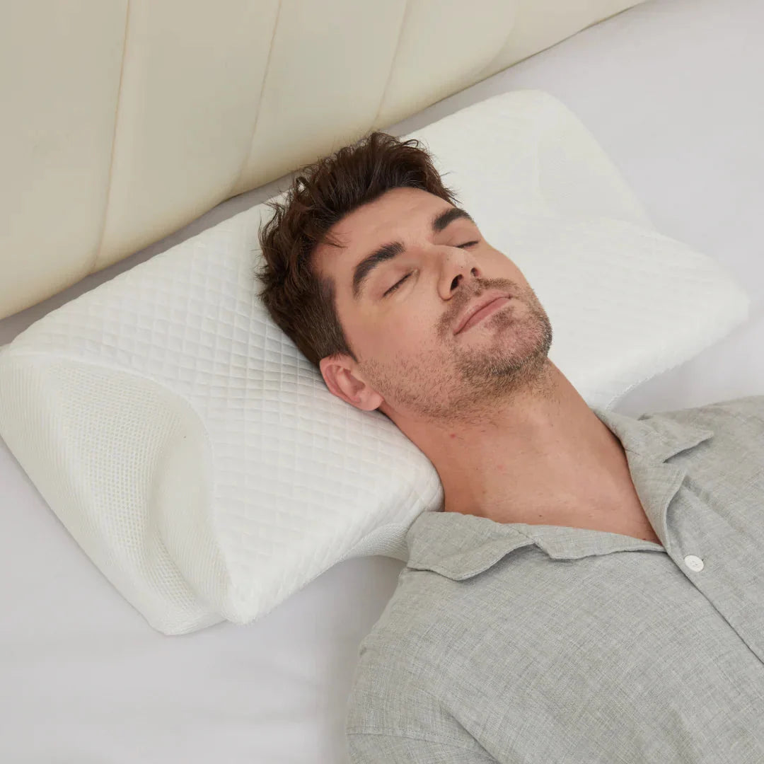 Cervical Pillow Contoured Memory Foam Washable Cooling Cover