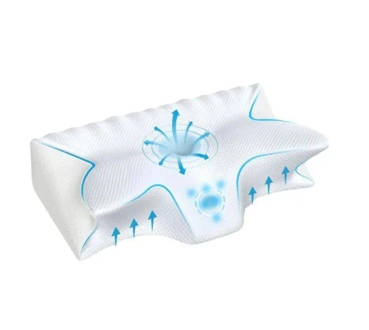 Cervical Pillow Contoured Memory Foam Washable Cooling Cover