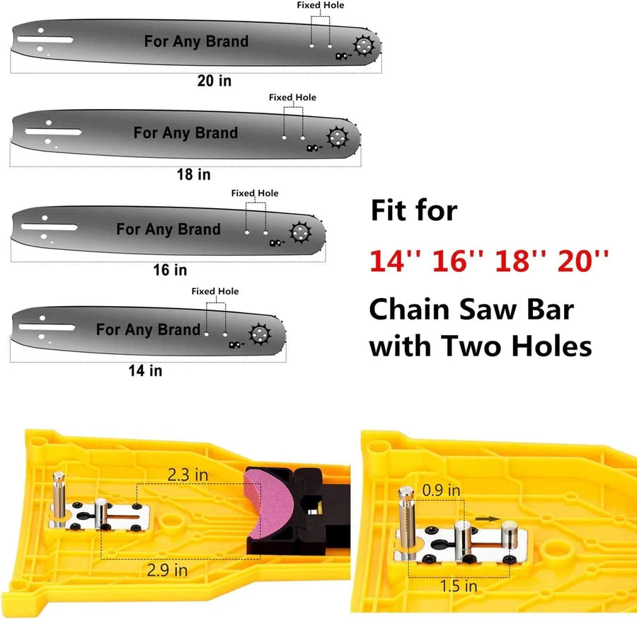 Chainsaw Chain Sharpener Clamp-On Replaceable Stone