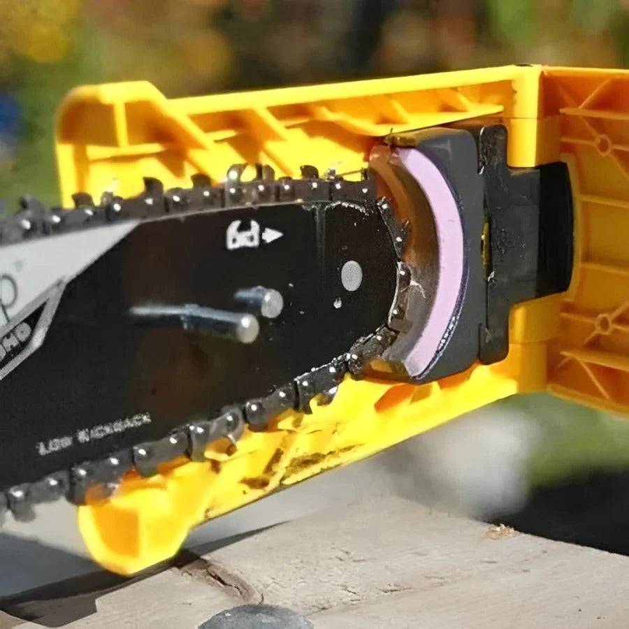 Chainsaw Chain Sharpener Clamp-On Replaceable Stone