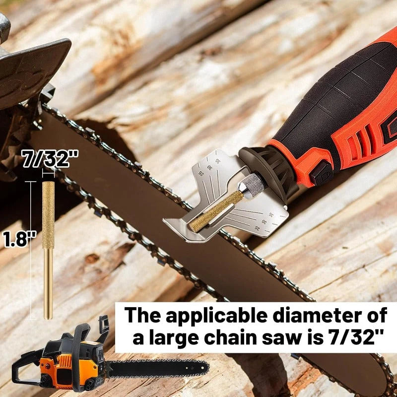 Chainsaw Sharpener Bits Titanium-Plated Mixed Size Set