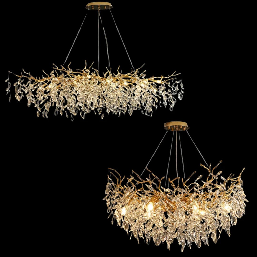 Chandelier Crystal Branch Design With LED Bulbs