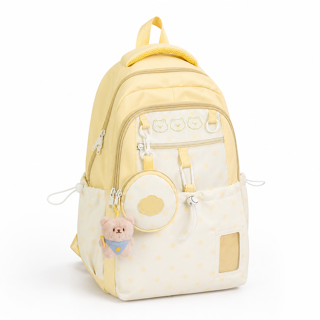 Character-Themed Multi-Pocket Kids Backpack