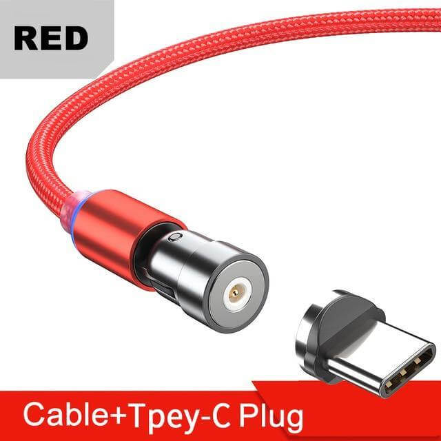 Charging Cable Magnetic Rotating 2.4A LED Indicator
