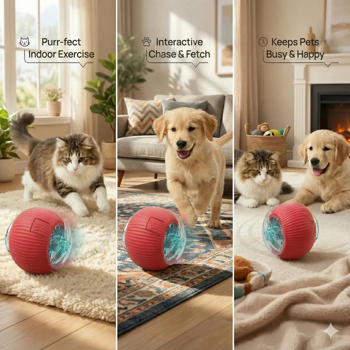 Chase Ball Motion-Activated Light-Up USB Rechargeable