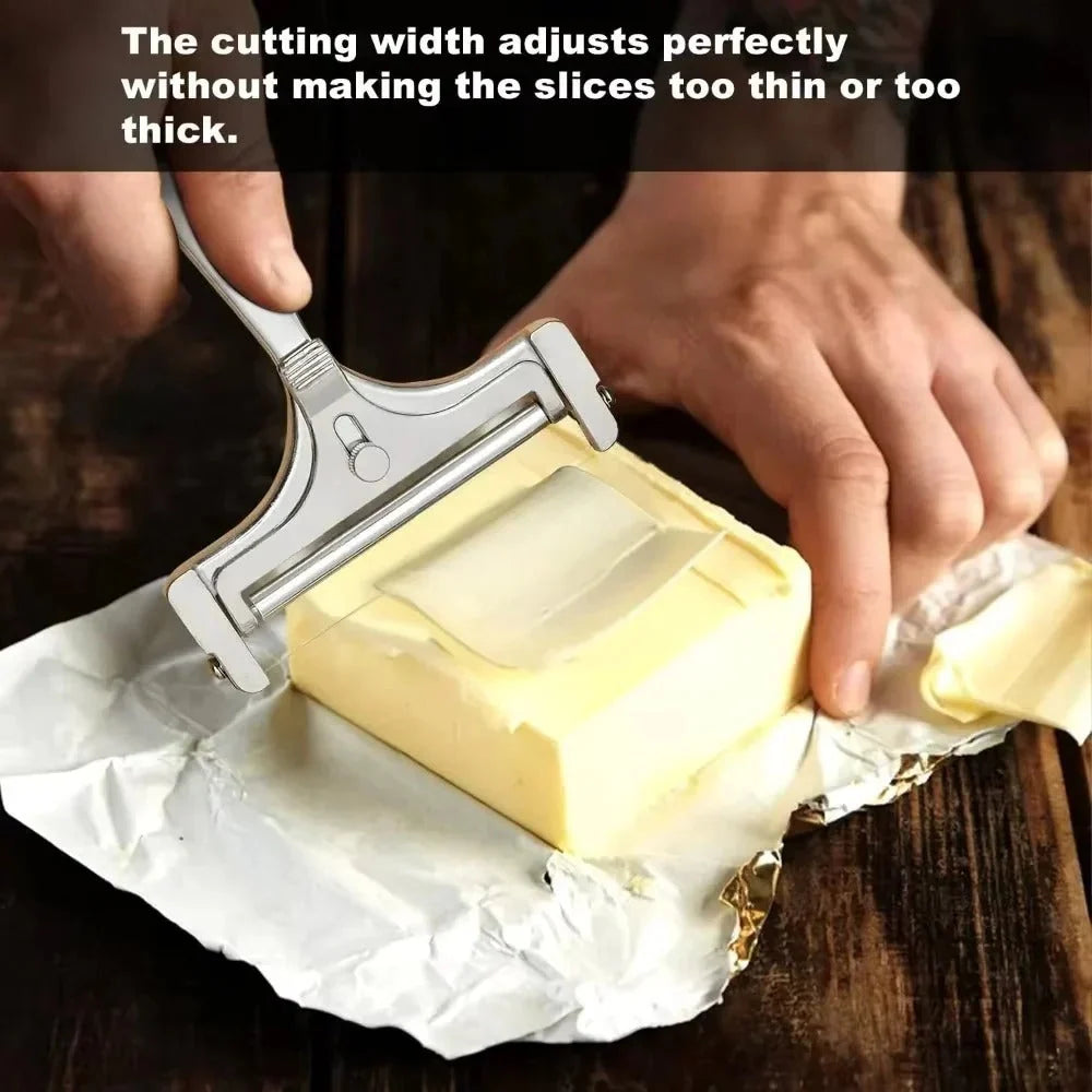 Cheese Slicer Adjustable Thickness With 4 Spare Wires