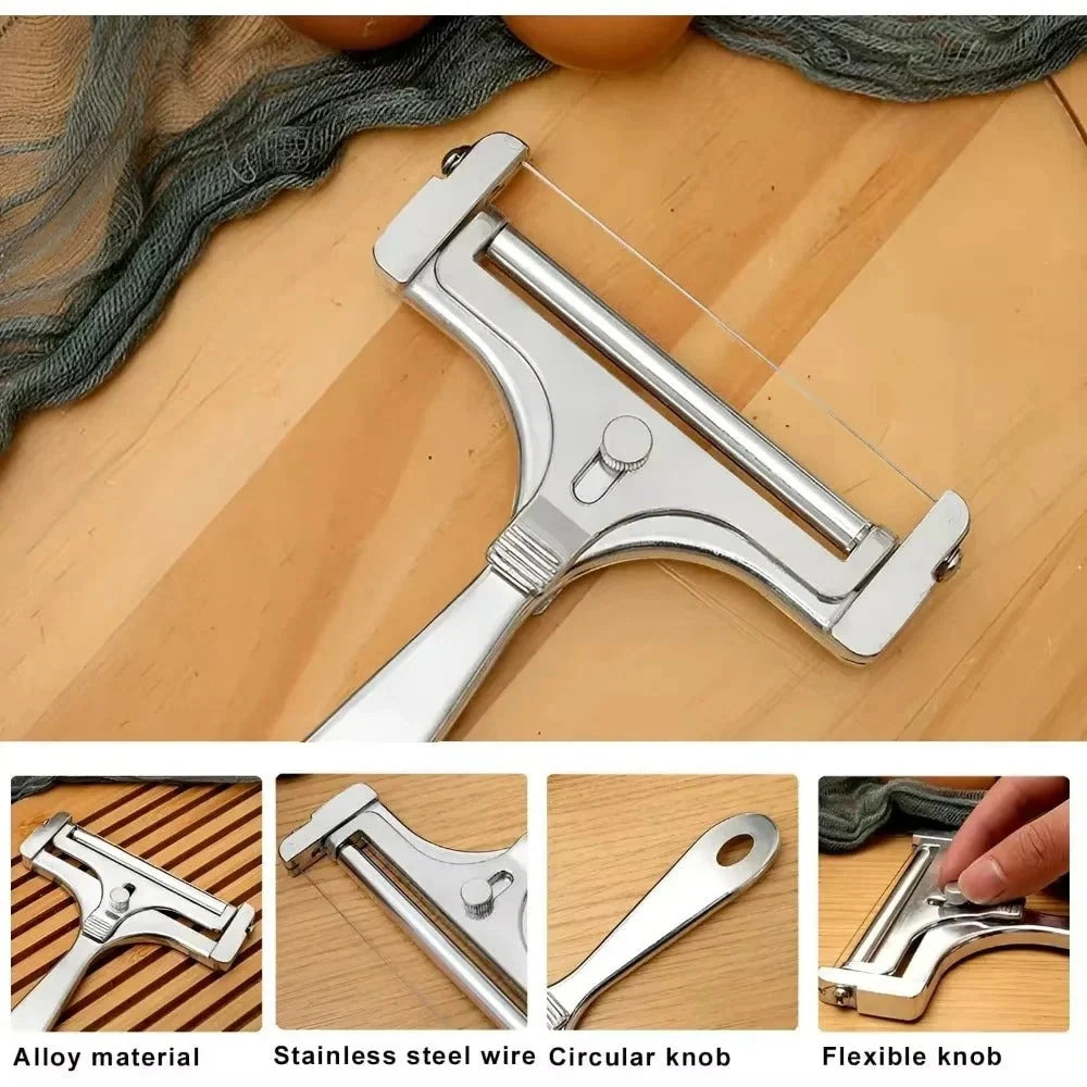 Cheese Slicer Adjustable Thickness With 4 Spare Wires