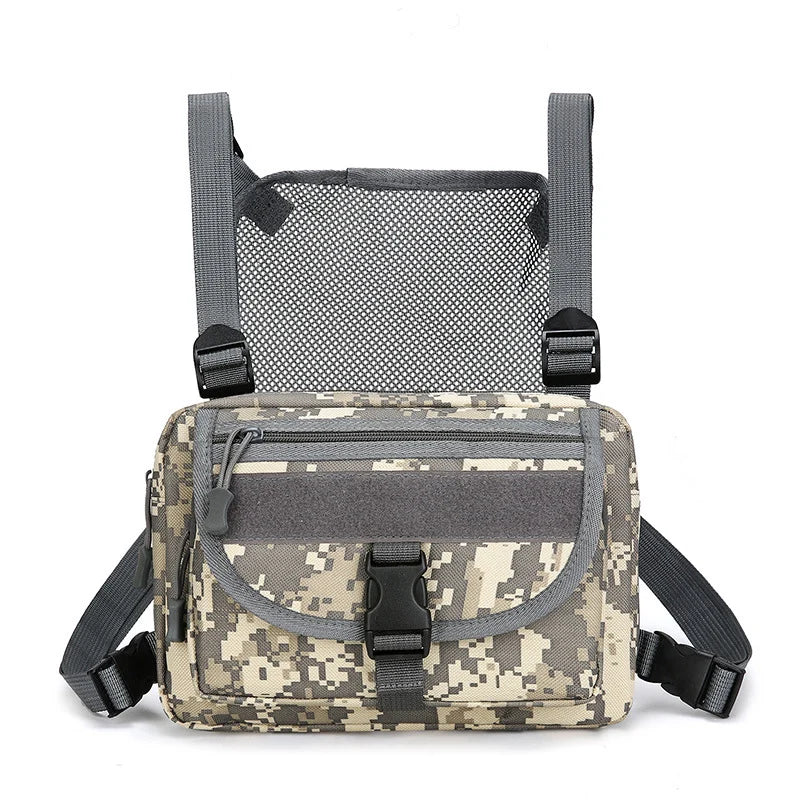 Chest Pack Water-Resistant Multiple Zipped Pockets Adjustable Straps