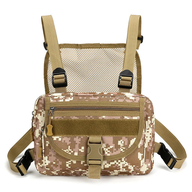 Chest Pack Water-Resistant Multiple Zipped Pockets Adjustable Straps