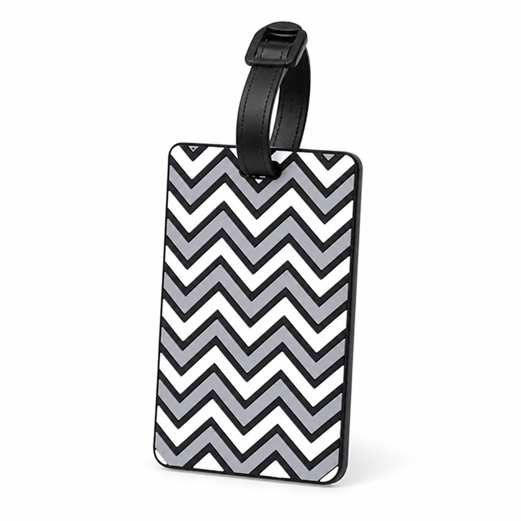 Chevron Pattern Clear ID Luggage Tag
