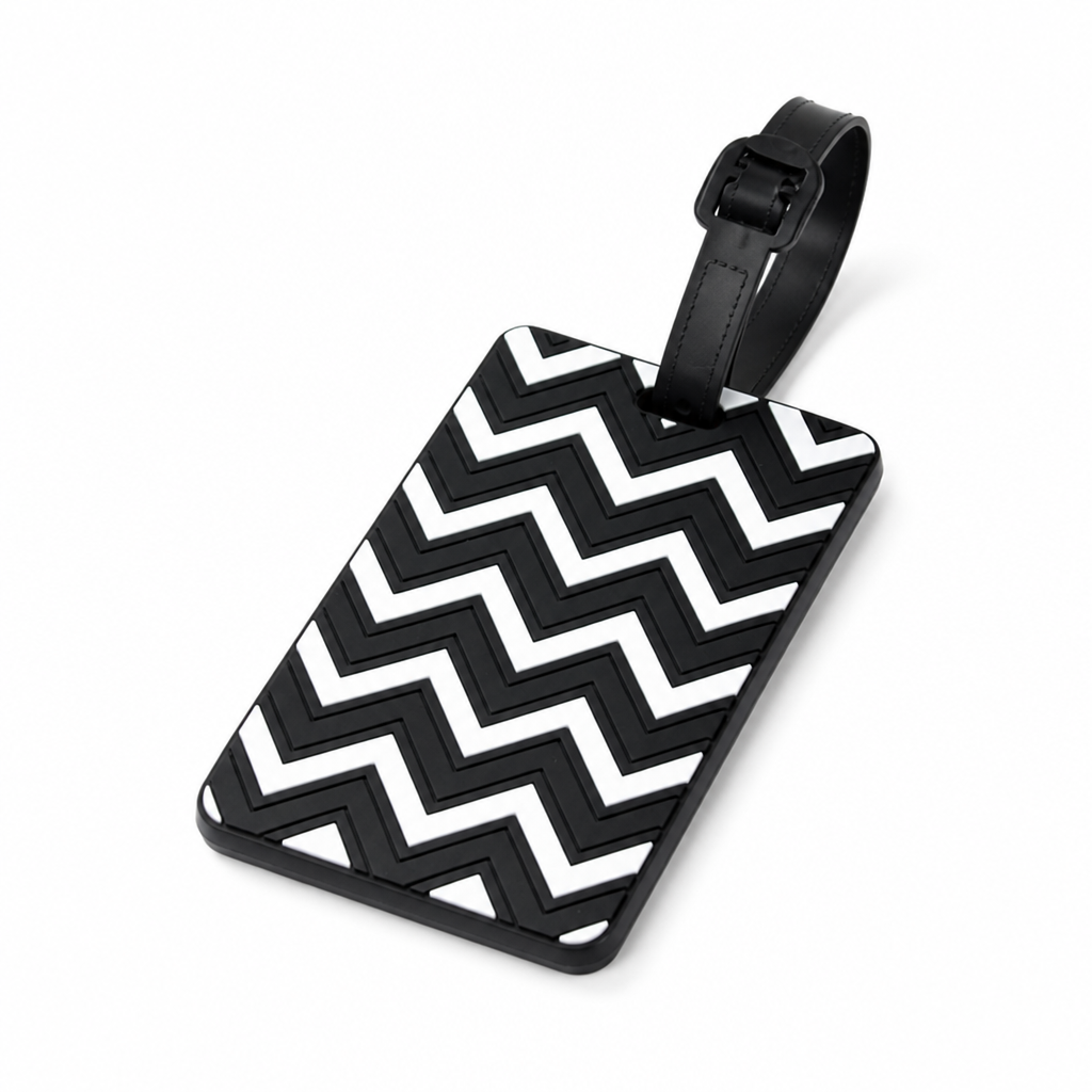 Chevron Pattern Clear ID Luggage Tag