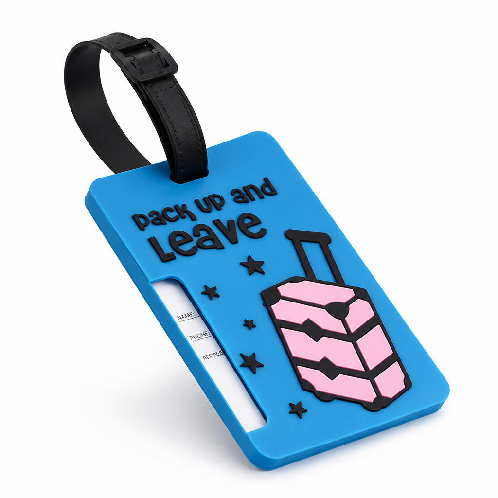Chevron Pattern Clear ID Luggage Tag