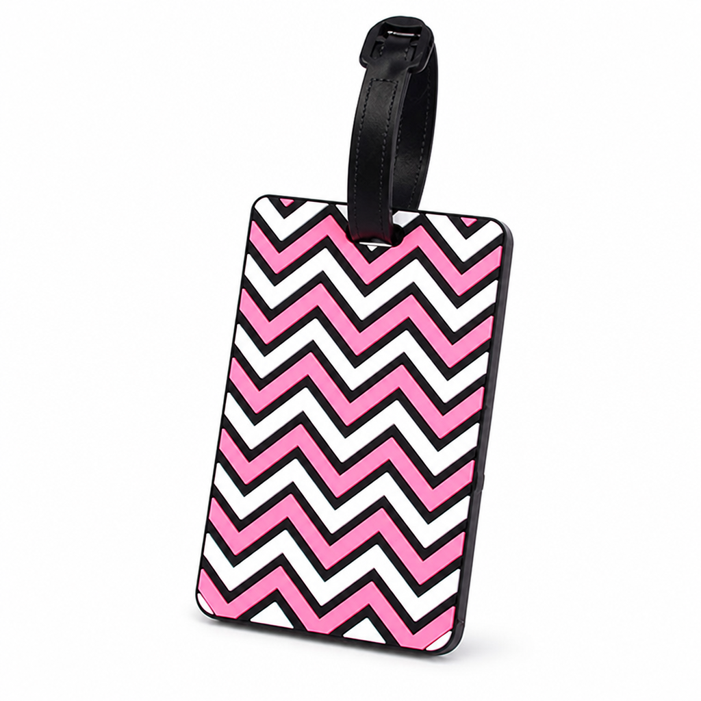 Chevron Pattern Clear ID Luggage Tag