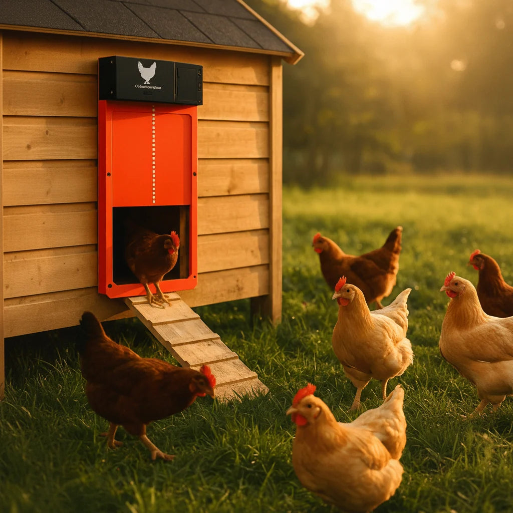 Chicken Coop Door Automatic Light-Sensing Weather-Resistant
