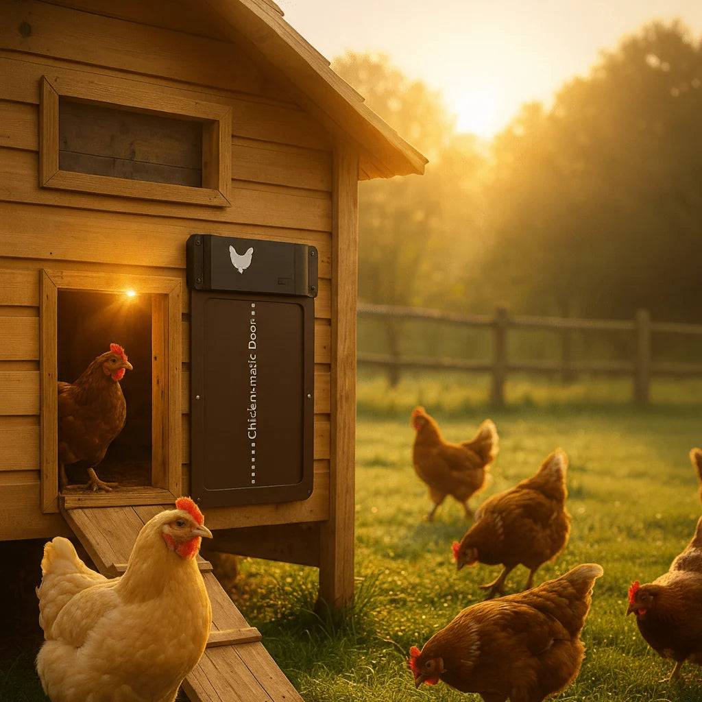 Chicken Coop Door Automatic Light-Sensing Weather-Resistant