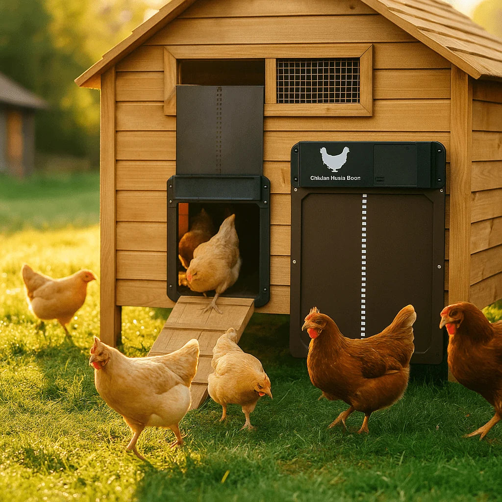 Chicken Coop Door Automatic Light-Sensing Weather-Resistant