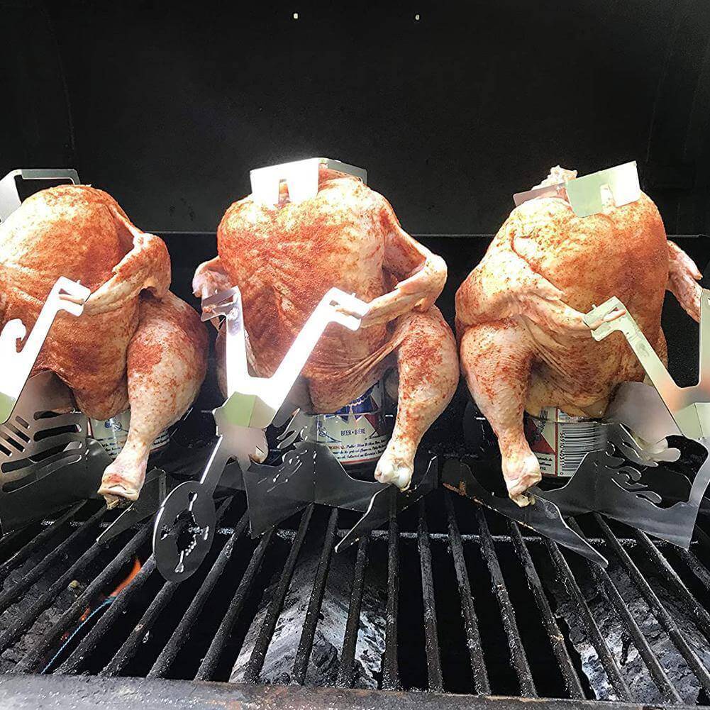 Chicken Grill Stand Stainless Steel Motorcycle Design