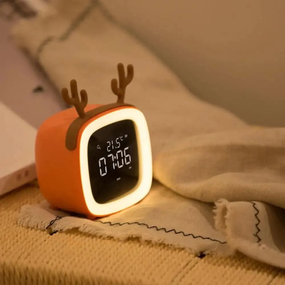 Children's Alarm Clock Dimmable LED Night Light