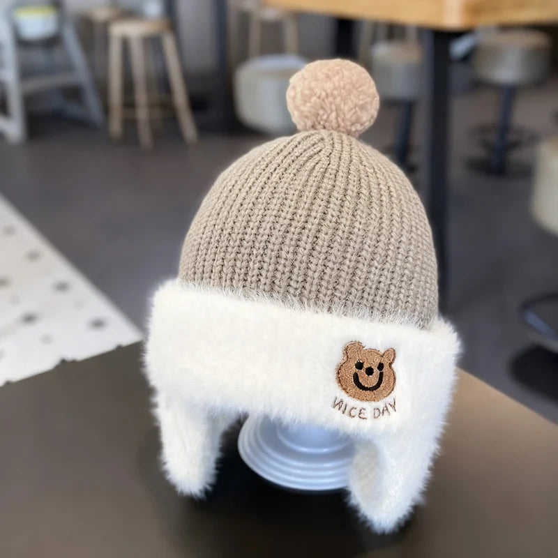 Children’s Knitted Hat Foldable Ear Flaps