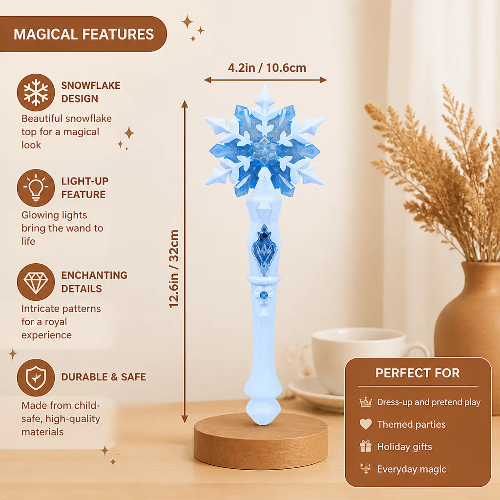 Children's Snowflake Wand Light-Up Battery Operated